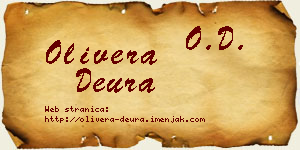 Olivera Deura vizit kartica